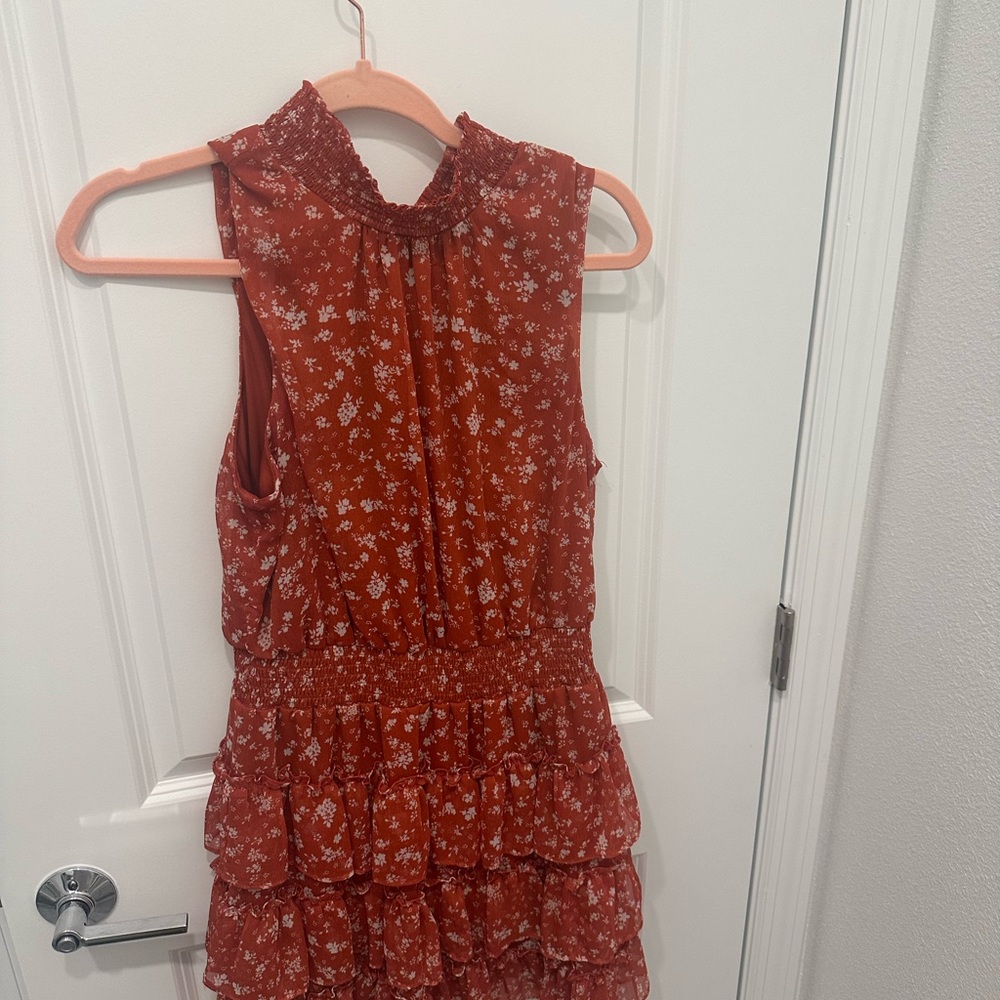 Floral Sleeveless Ruffle Dress